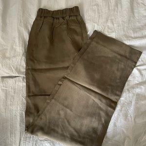 Womens green linen pants. Brand new.